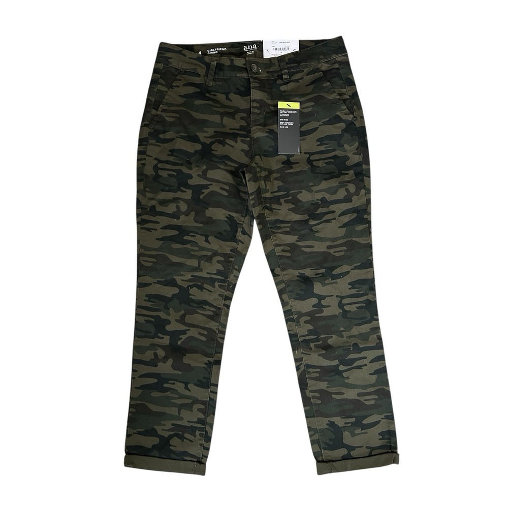 A,N.A. NWT Girlfriend Chino Camo MidRise (MSRP $37) SZ 4